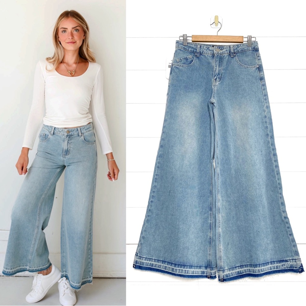 NWT Light Wash Wide Leg Flare Jeans from Shop Dress Up Boutique